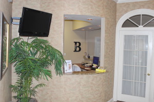 Photo of the front desk at Baton Rouge LA dentist office Biggio Dental Care
