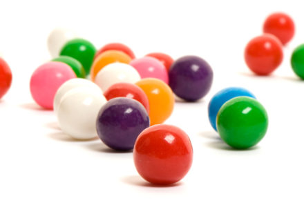 Multi-colored gumballs